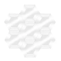 41" Silver Glass Glam Hexagon Wall Mirror