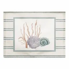 Scallop and Snail Shell 14" x 18" Cotton Twill Placemat