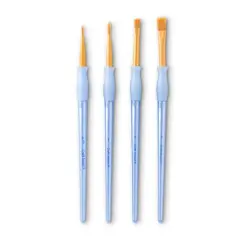 Craft Smart&reg; Brush Set, Golden Taklon, 4 Pieces