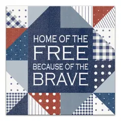 Home of the Free Because of the Brave Canvas Wall Art