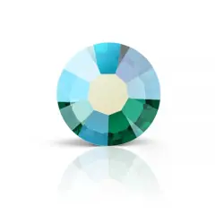 Preciosa MAXIMA SS20 Aurora Borealis Flatback Czech Crystals, 144ct. Emerald AB