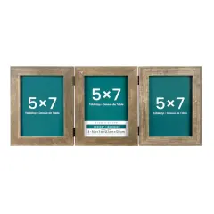Basics&trade; 3 Opening 5" x 7" Gray Hinged Frame by Studio D&eacute;cor&reg;