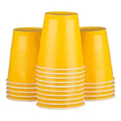 JAM Paper 12oz.Plastic Party Cups, 20ct. Yellow