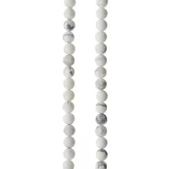 Matte White & Gray Howlite Round Beads, 6mm by Bead Landing&trade;