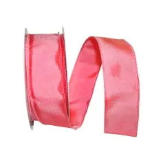 JAM Paper 1.5" x 25yd. Taffeta Wired Katy May Ribbon Coral