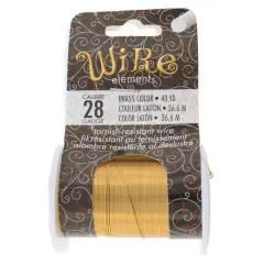 The Beadsmith&reg; Wire&trade; Elements 28 Gauge Tarnish-Resistant Wire Brass