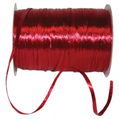 JAM Paper 1/4" Raffia Pearl Ribbon Red Raspberry