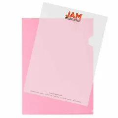 JAM Paper 9" x 11.5" Plastic Sleeves, 12ct. Red