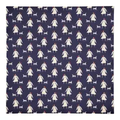 French Woman and Dog 10" x 10" Cotton Twill Napkin