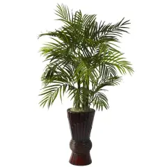 4ft. Areca Tree In Bamboo Planter
