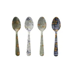 Hello Honey&reg; Floral Enameled Stainless Steel Spoon Set