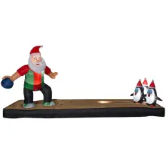 5ft. Airblown&reg; Inflatable Christmas Santa Bowling Scene