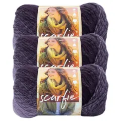 3 Pack Lion Brand&reg; Scarfie Yarn Eggplant/Lilac