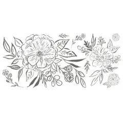 RoomMates Beth Schneider Floral Sketch Peel & Stick Giant Wall Decals
