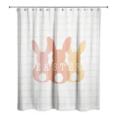 Easter Bunny Lineup Shower Curtain 71" x 74" Shower Curtain
