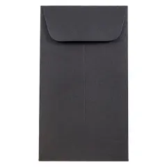 JAM Paper Smooth Black 3.13" x 5.5" Coin Business Envelopes, 50ct.
