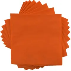 JAM Paper Small Beverage Napkins, 100ct. Orange