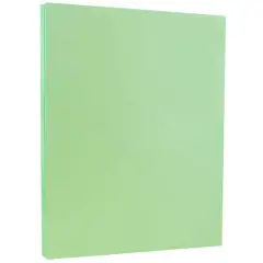 JAM Paper 8.5'' x 11'' 67lb. Vellum Bristol Cardstock, 50 Sheets Green