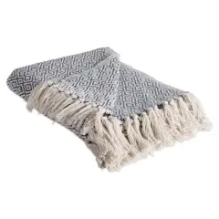 DII&reg; French Blue Double Diamond Throw