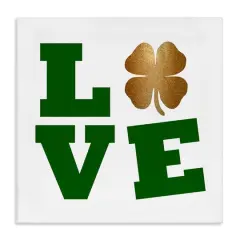 Stupell Industries St Patrick's Day Clover Love Canvas Wall Art
