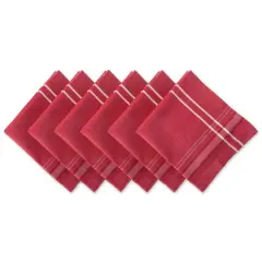 DII&reg; French Chambray Dinner Napkins, 6ct. Red Chambray