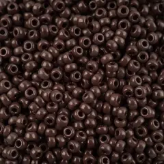 John Bead 11/0 Miyuki Glass Seed Beads, 13g Chocolate Brown Opaque