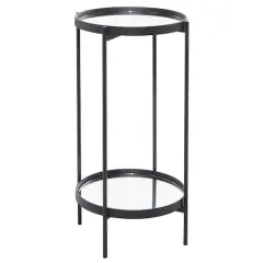 15" Black Contemporary Accent Table