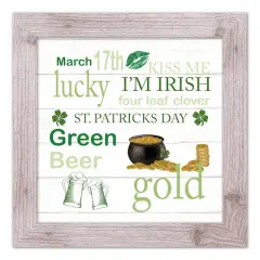 St Patrick Things Framed Print 16" x 16" Western White Framed Print