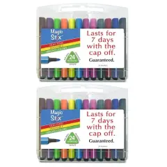 Magic Stix&trade; Triangular Markers, 2 Packs of 24