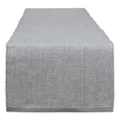 DII&reg; 108" Gray & White 2-Tone Ribbed Table Runner