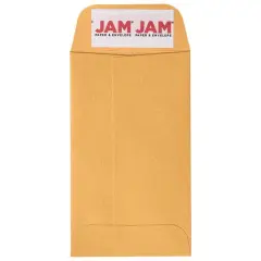 JAM Paper Brown Kraft Manila #4 Coin Business Commercial Envelopes with Peel & Seal Closure