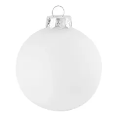 Whitehurst 4ct. 5" Matte Glass Ball Ornaments Snow White Matte