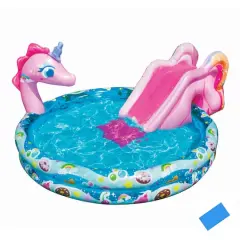 Banzai&reg; 6ft. Spray 'N Splash Unicorn Pool&trade;