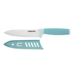 Farberware 6" Aqua Ceramic Chef Knife with Sheath
