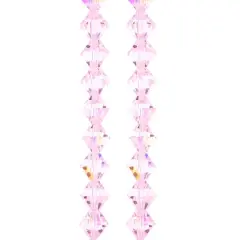 Preciosa Glass Crystal Bicone Beads, 8mm by Bead Landing&trade; Light Rose AB