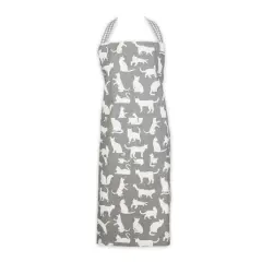 DII&reg; Cat Print Chef Apron Gray