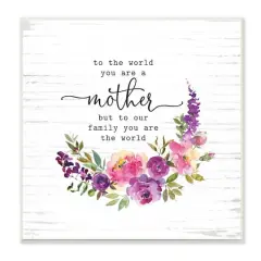 Stupell Industries Sentimental Mother's Day Flower Quote Watercolor Detail Wall Plaque Art