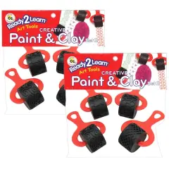 Ready 2 Learn&reg; Paint & Clay Red Explorer Rollers, 2 Set of 4