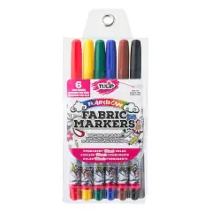 Tulip&reg; Fabric Markers&reg;, Fine Tip Primary, 6 Pack 