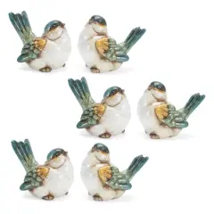 3" Terra Cotta Bird Figurines Set