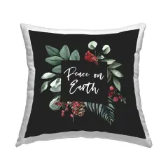 Stupell Industries Peace On Earth Cardinal & Foliage Throw Pillow