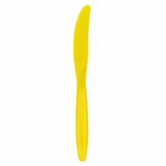 JAM Paper Premium Utensils Plastic Knives Party Pack, 48ct. Yellow