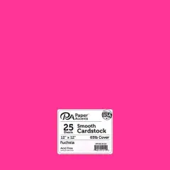 PA Paper&trade; Accents 12" x 12" 65lb. Smooth Cardstock, 25 Sheets Fuchsia