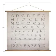 Hello Honey&reg; Alphabet & Numbers Wall Hanging