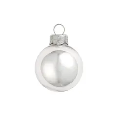 Whitehurst 4ct. 4.75" Glossy Glass Ball Ornaments Silver Shiny