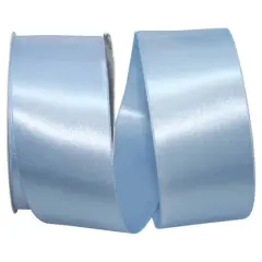JAM Paper 2.25" x 50yd. Double Face Satin Allure Ribbon Light Blue