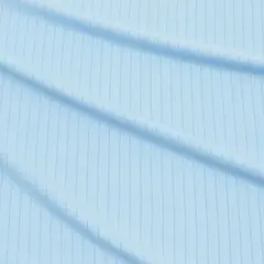 Fabric Merchants Polyester Blend Ribbed Fabric Light Blue