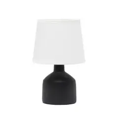 Simple Designs Mini Bocksbeutal Ceramic Table Lamp Black
