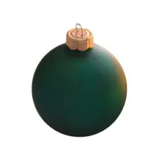 Whitehurst 4 Pack 4.75" Matte Ball Glass Ornaments Emerald