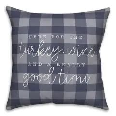 Turkey Wine & A Good Time Pillow
